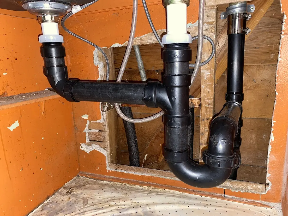 Professional Bathroom Installation equipment and tools on the job in Ford City
